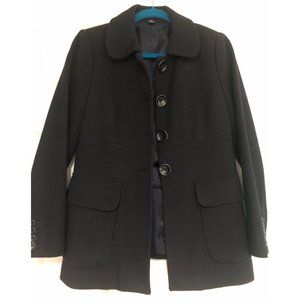 GAP Wool Pea Coat Dark Navy Blue
